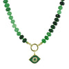 GREEN EVIL EYE BEAD NECKLACE