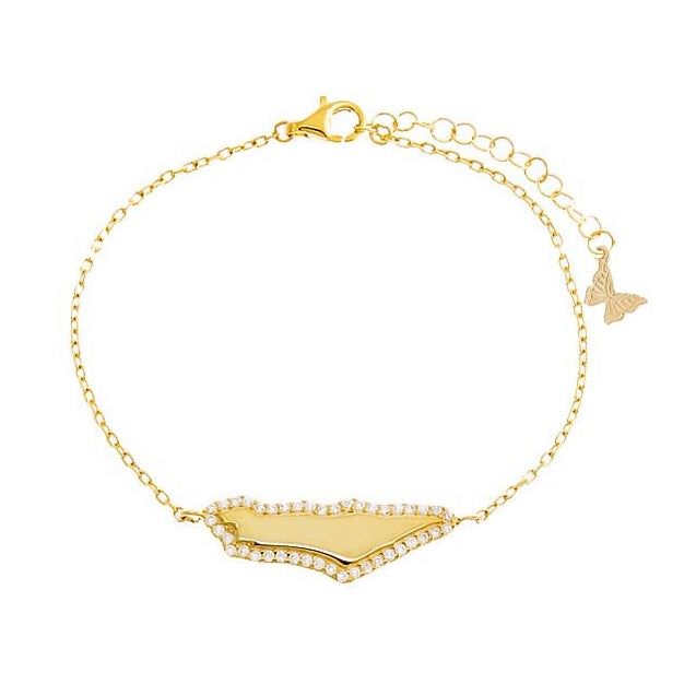 Map of Israel bracelet