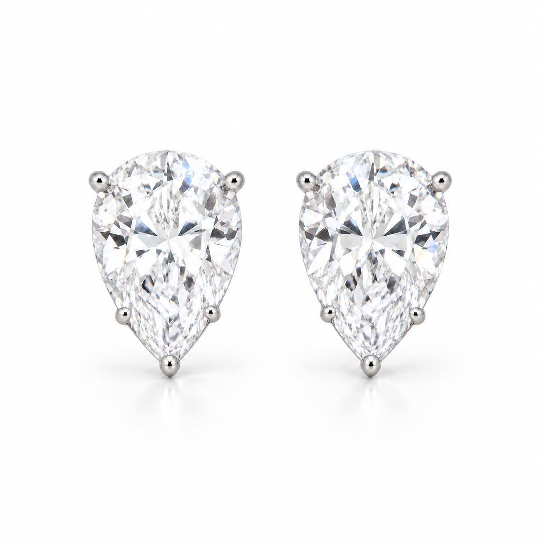 LARGE PEAR STUD EARRINGS