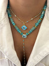 AQUA MARINE BLUE STONE NECKLACE