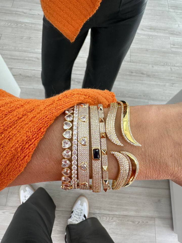PAVÈ STATION HEART BANGLE