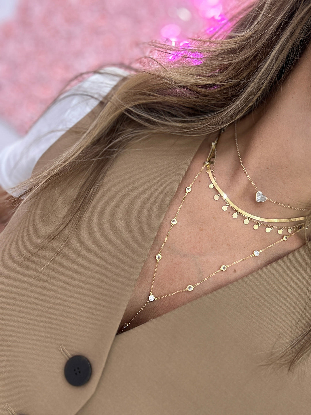 DIAMOND STATION LARIAT &amp; CHOKER  SET