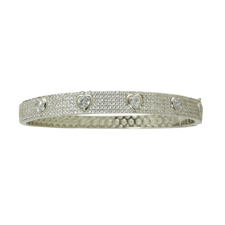 PAVÈ STATION HEART BANGLE