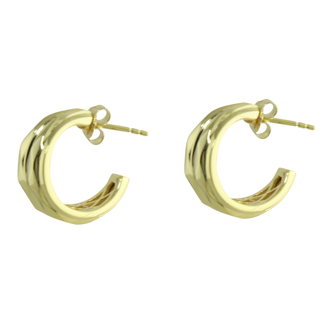 FACETED OPEN HOOPS