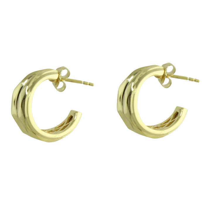 FACETED OPEN HOOPS