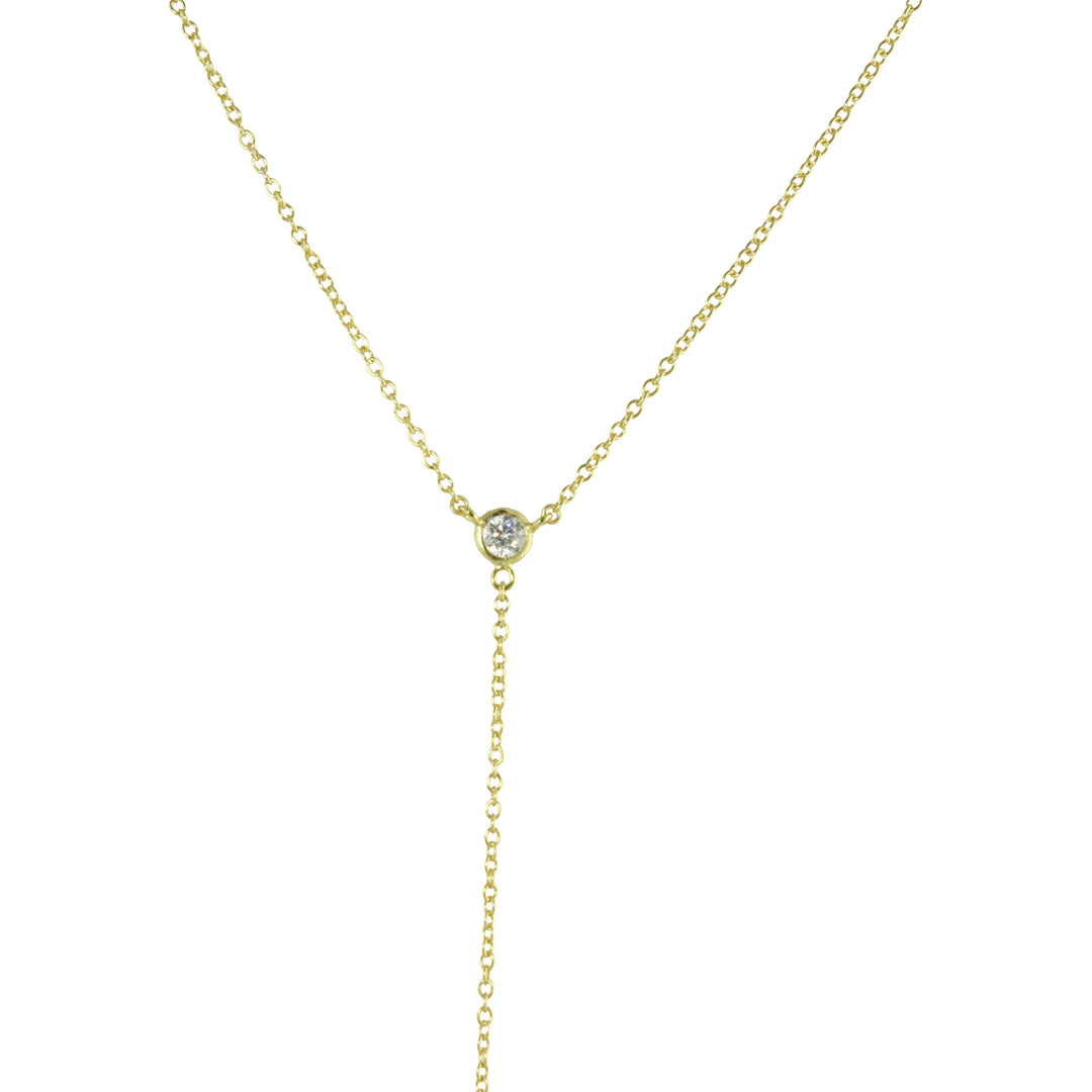 DELICATE HAMSA LARIAT NECKLACE