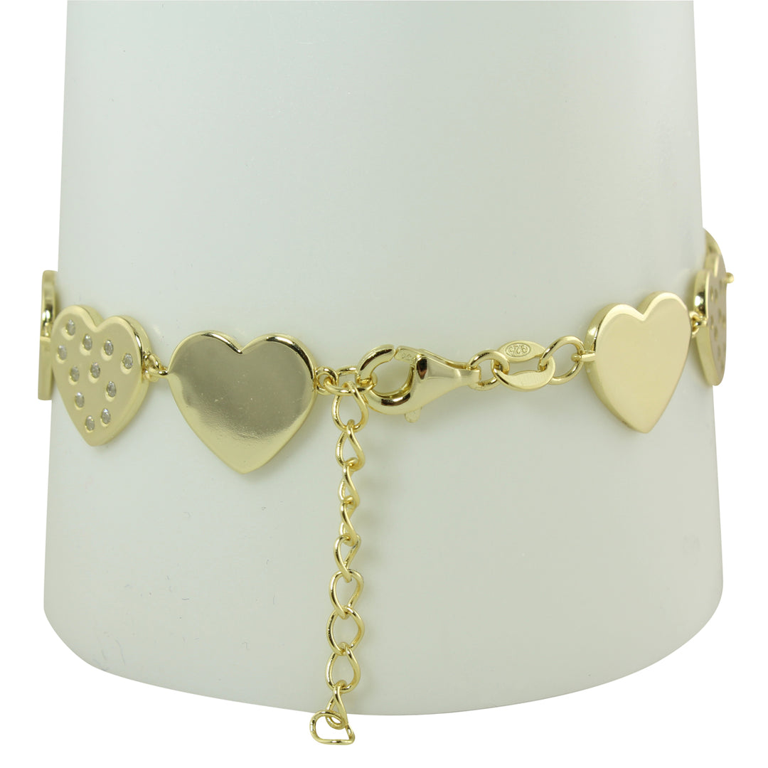 BRUSHED GOLD BIG HEART BRACELET