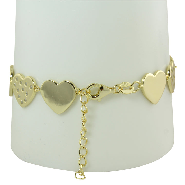 BRUSHED GOLD BIG HEART BRACELET