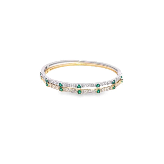 THIN PAVÈ STATION STONE BANGLE