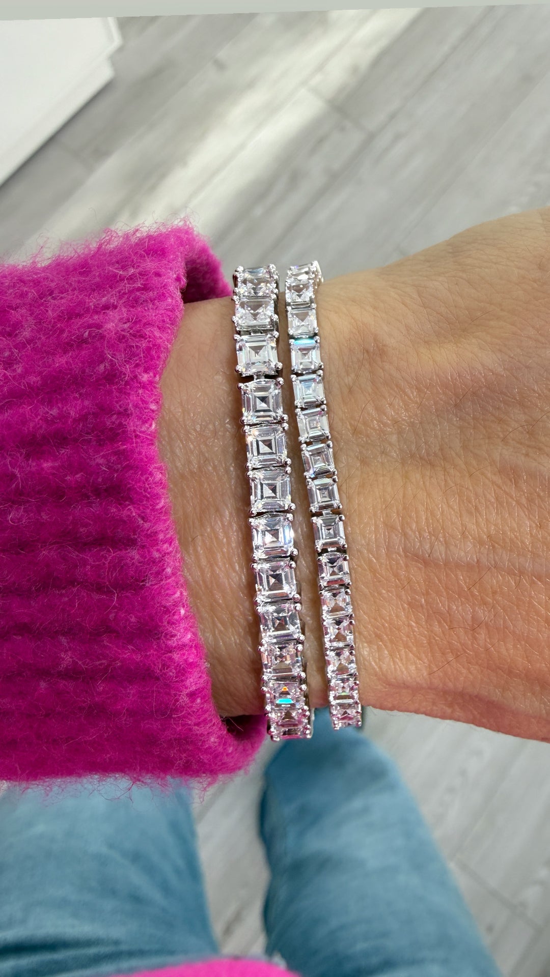LARGE ASHER CUT TENNIS BRACELET