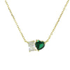 GREEN 2 STONE NECKLACE