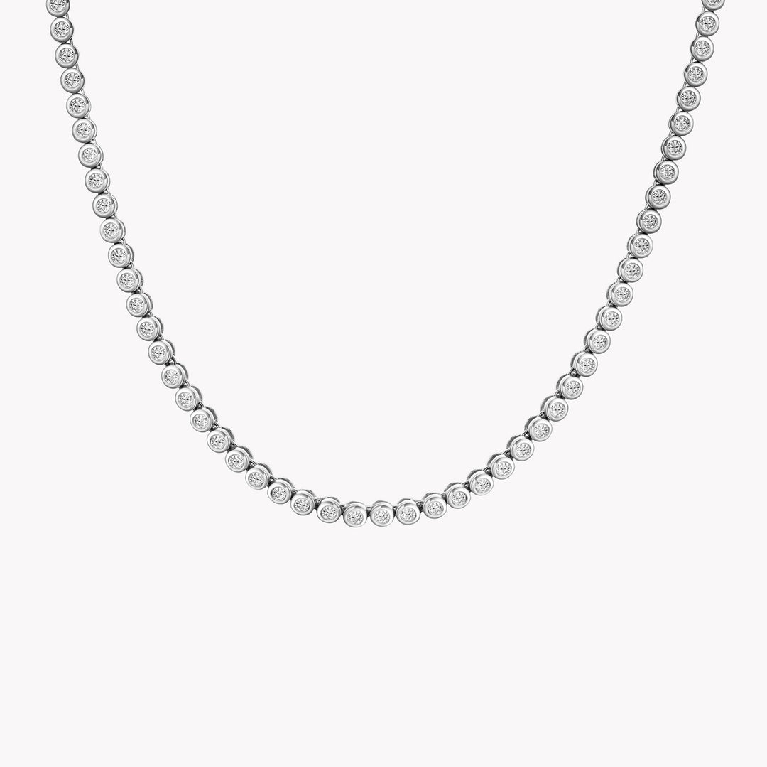 BEZEL SET TENNIS NECKLACE