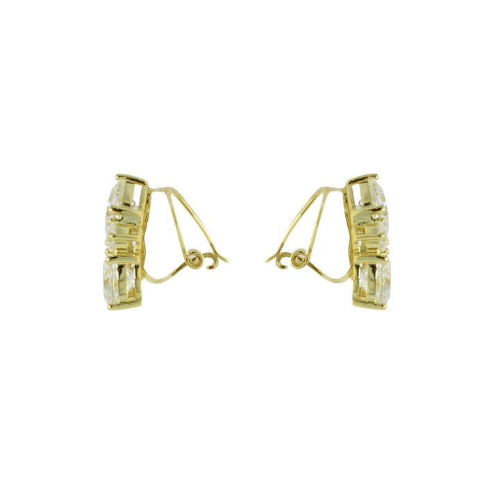 DIAMOND CLUSTER CLIP ON EARRINGS