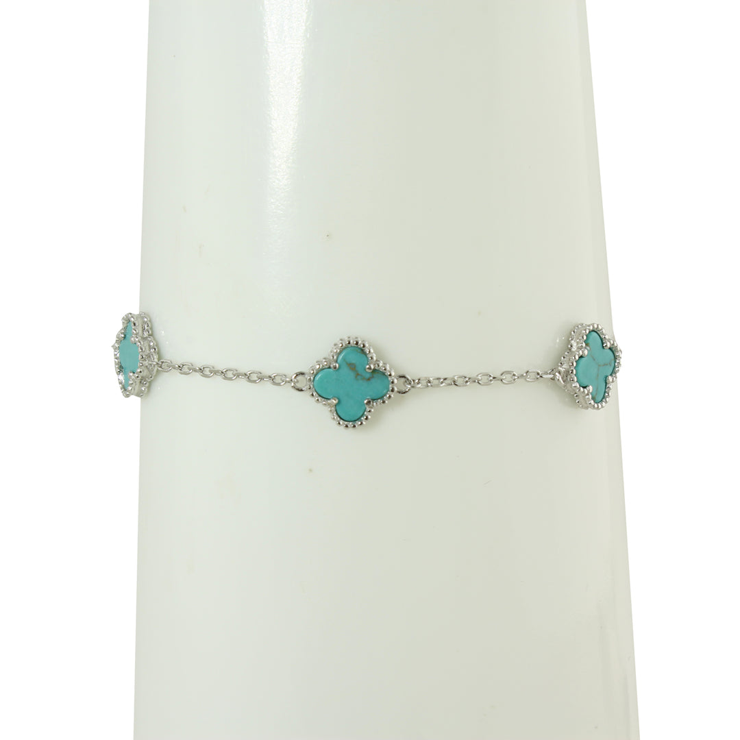 SMALL STATION COLOR CLOVER BRACELET
