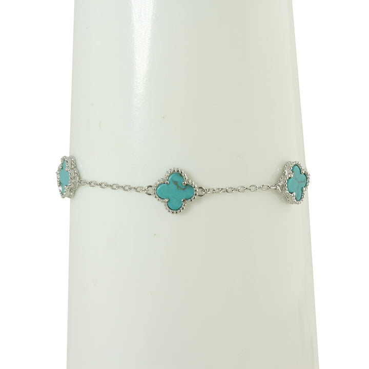 SMALL STATION COLOR CLOVER BRACELET