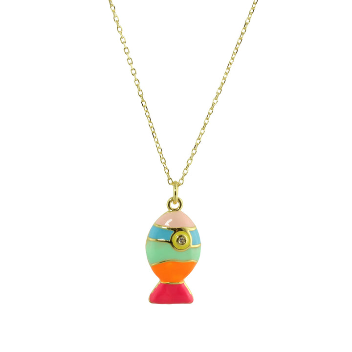 MULTICOLOR MINI FISH NECKLACE