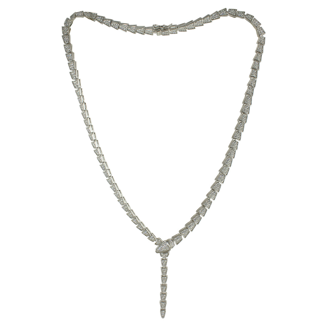 GOLD SERPENT SNAKE LARIAT NECKLACE