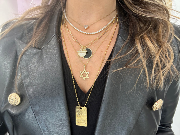 DISC &amp; TOGGLE CHARM NECKLACE