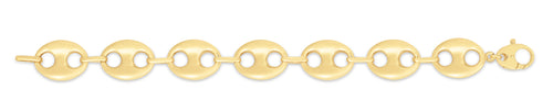 14K PUFFED MARINER BRACELET