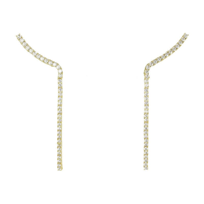 CZ HANGING CLIMBER EARRINGS