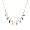 Multicolor marquee dangle necklace