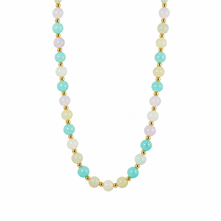 LONG COLOR BEAD NECKLACE