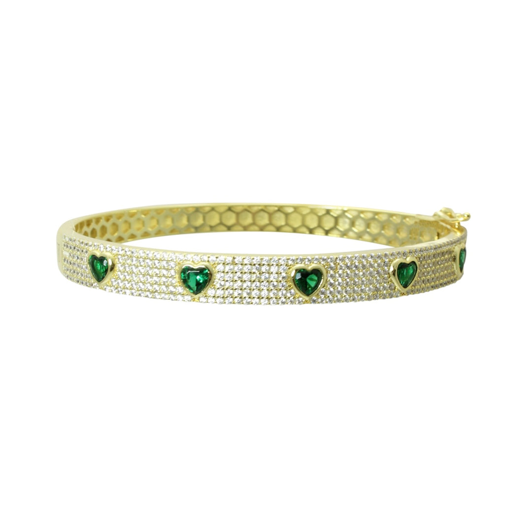 PAVÈ STATION HEART BANGLE