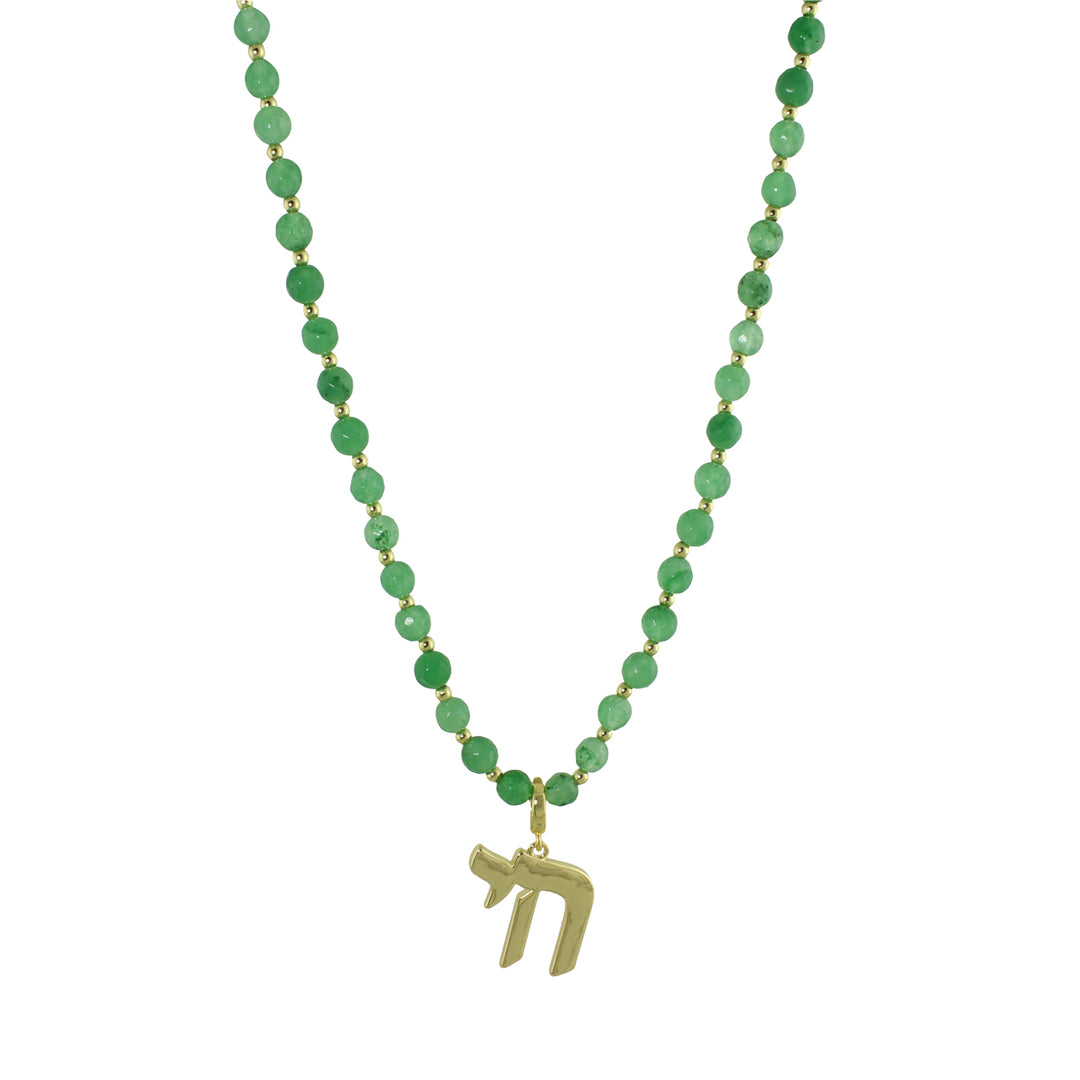 LONG COLOR BEAD CHAI NECKLACE