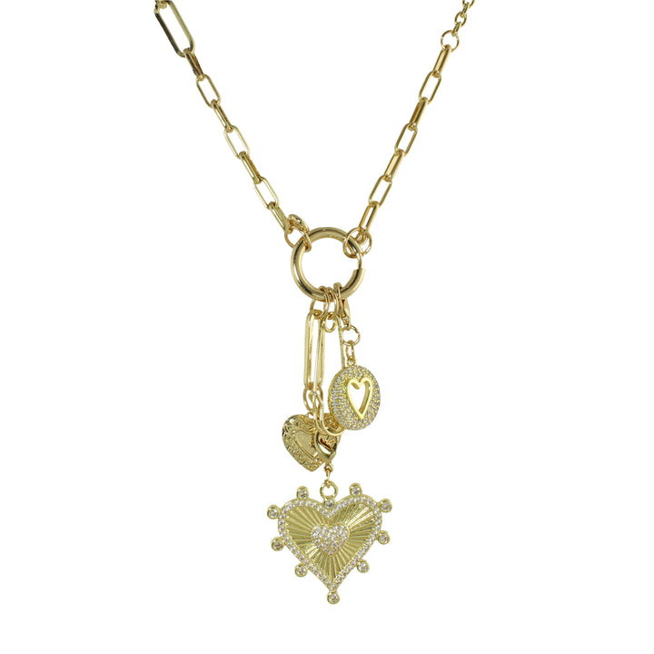 LONG LINK CHARM NECKLACE