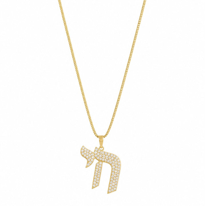 LARGE DIAMOND CHAI NECKKACE