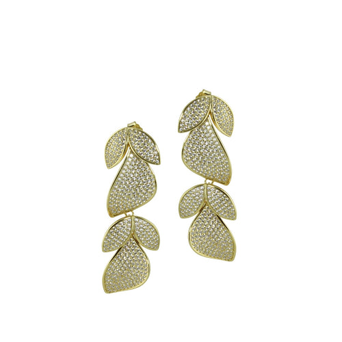 PAVÈ DROP LEAF EARRINGS