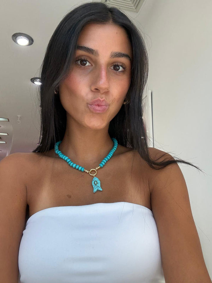COLOR FISH BEAD NECKLACE