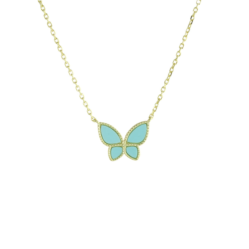 ENAMEL BUTTERFLY NECKLACE