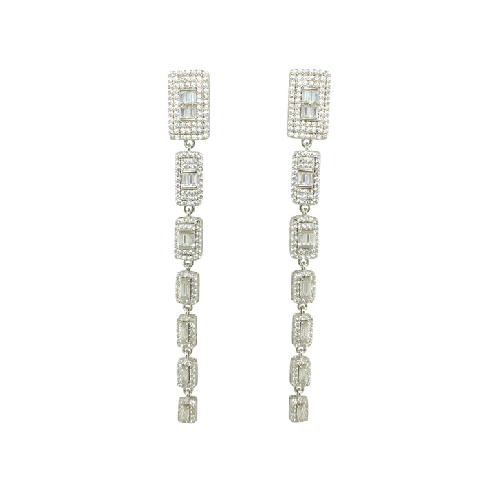 GRADUATING EMERALD CUT DROP EARRINGS