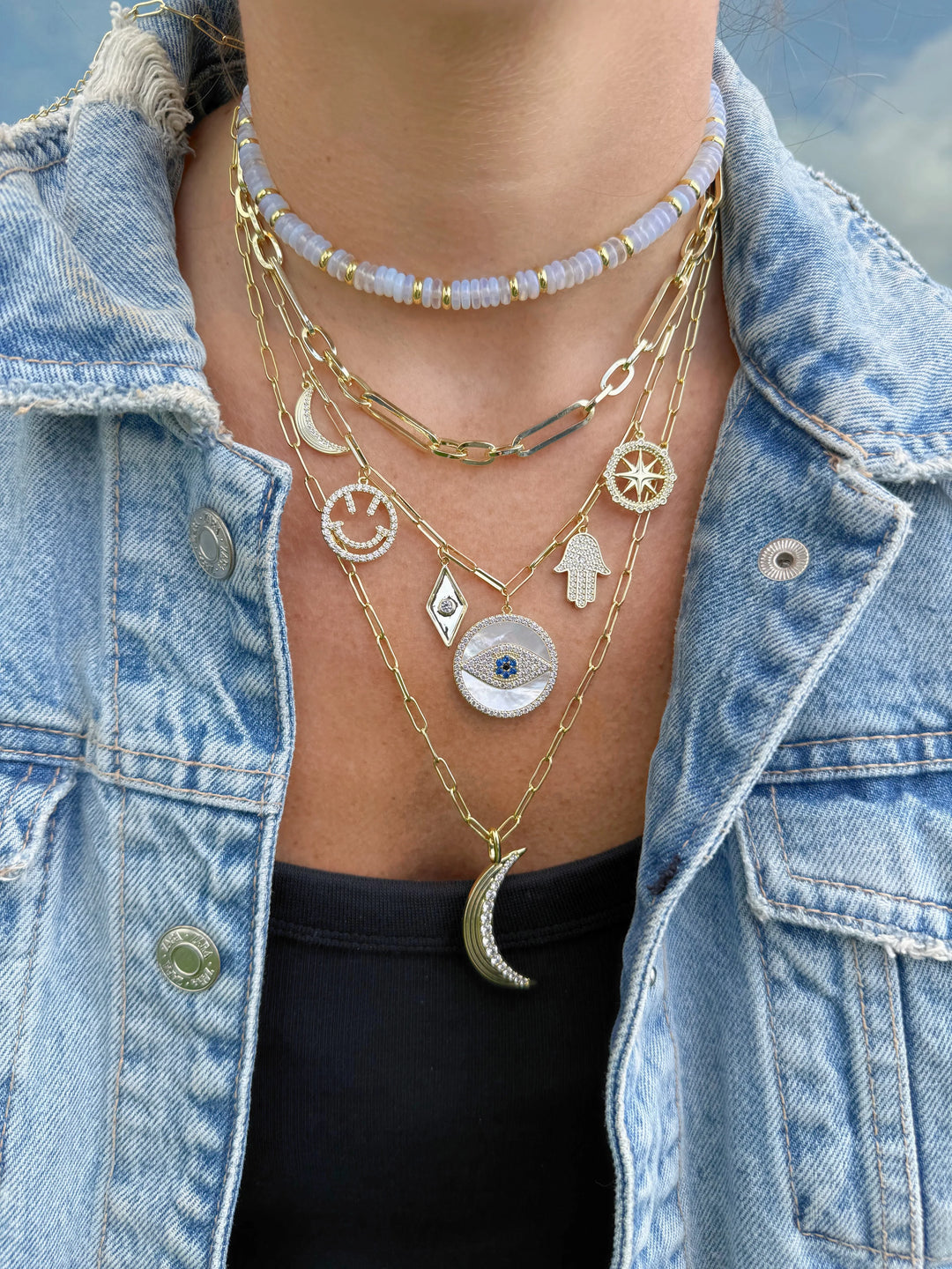 EVIL EYE CHARM NECKLACE