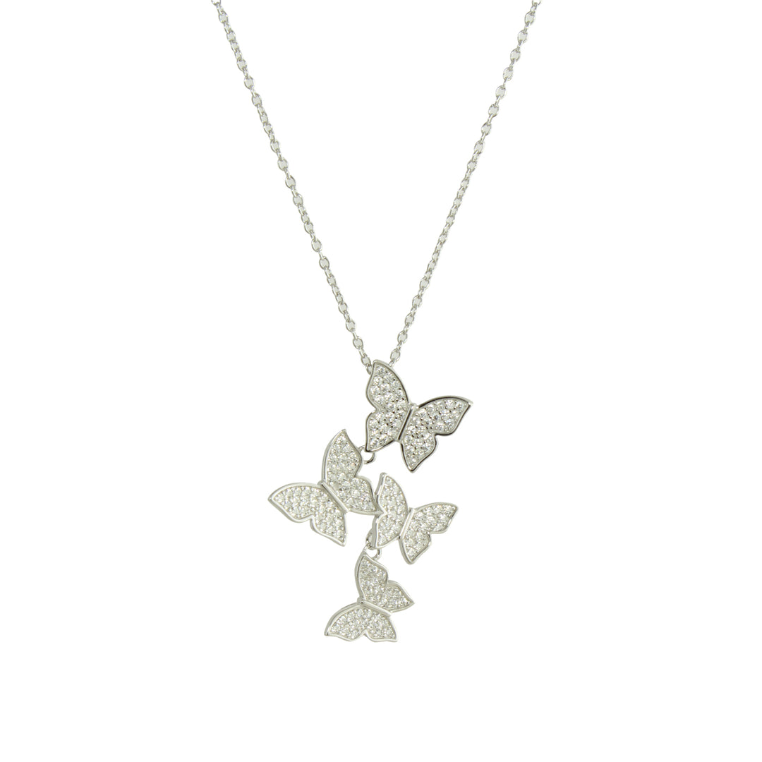 Dangling butterflies necklace
