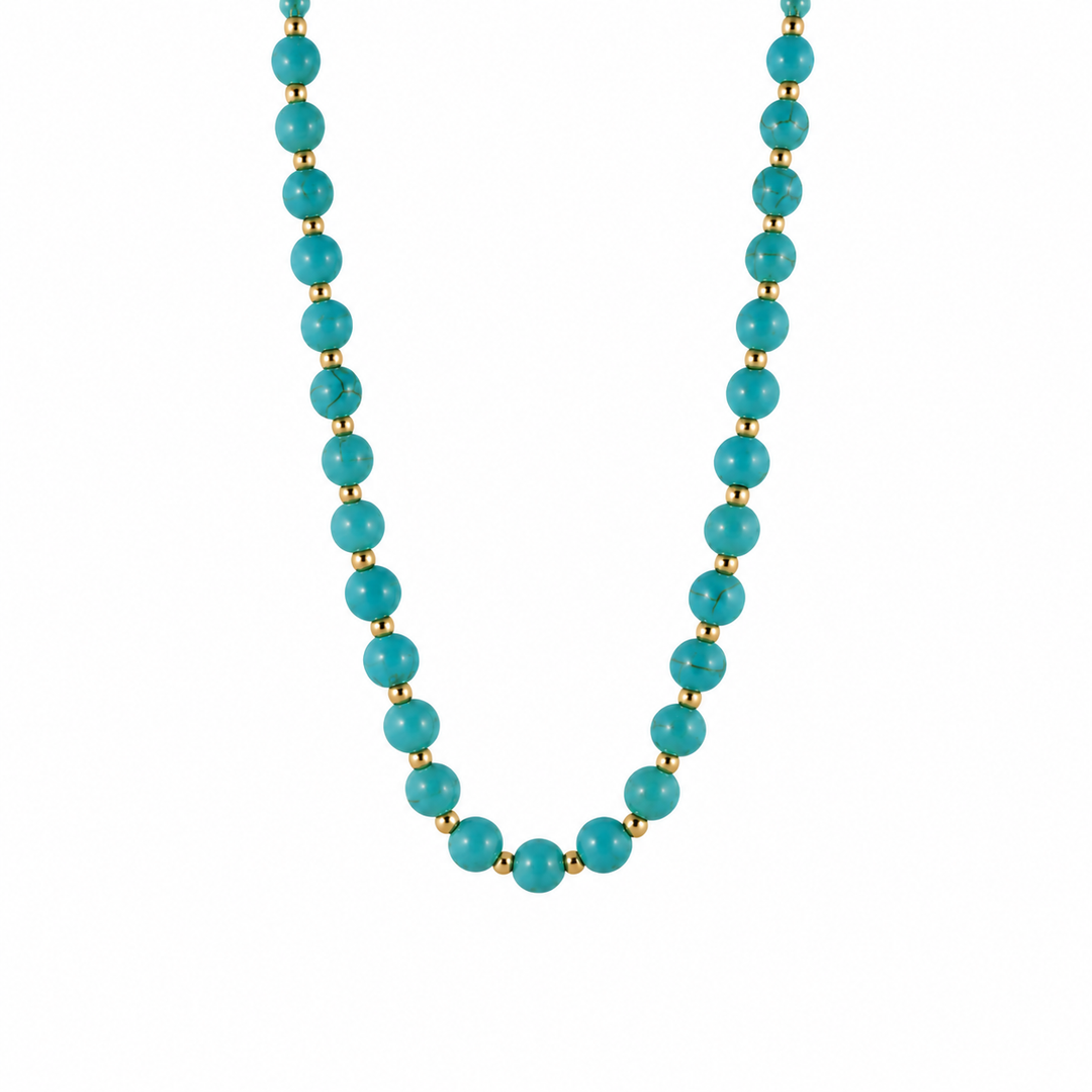 LONG COLOR BEAD NECKLACE