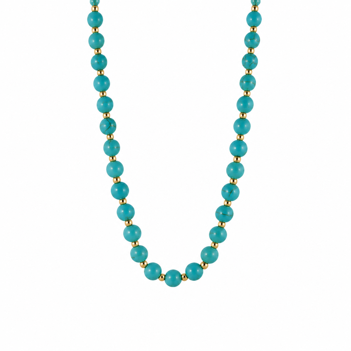 LONG COLOR BEAD NECKLACE