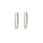 THIN CZ RECTANGLE EARRINGS