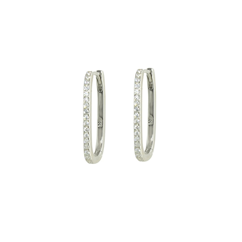 THIN CZ RECTANGLE EARRINGS