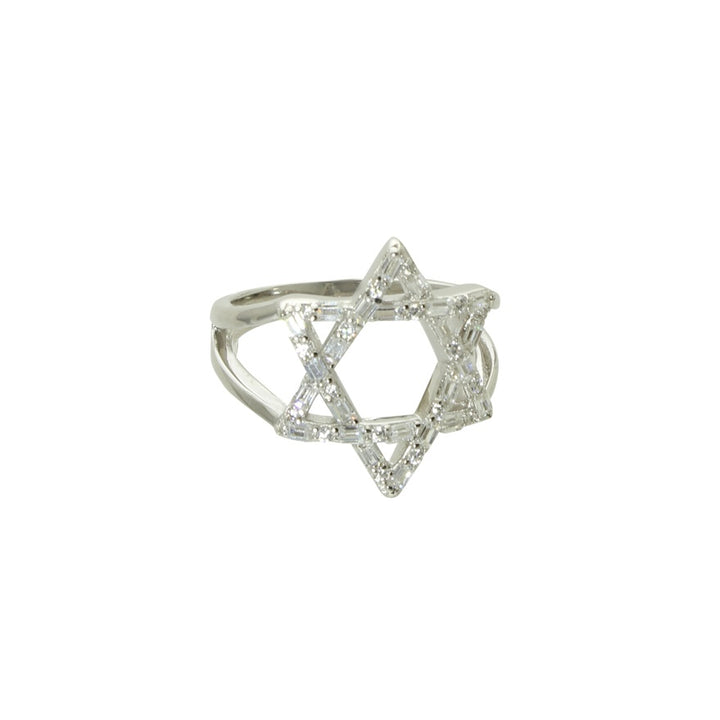 silver star of david ring