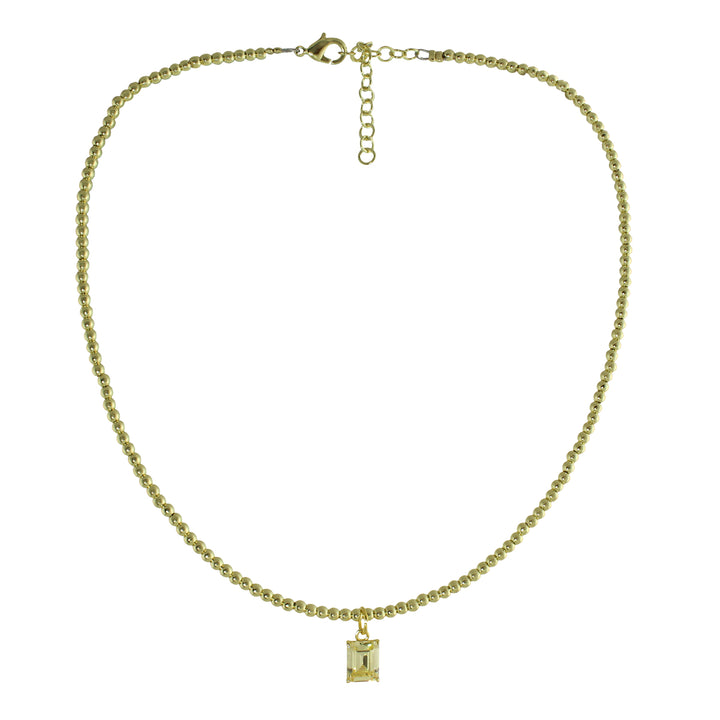 SOLITAIRE BALL CHAIN CHOKER