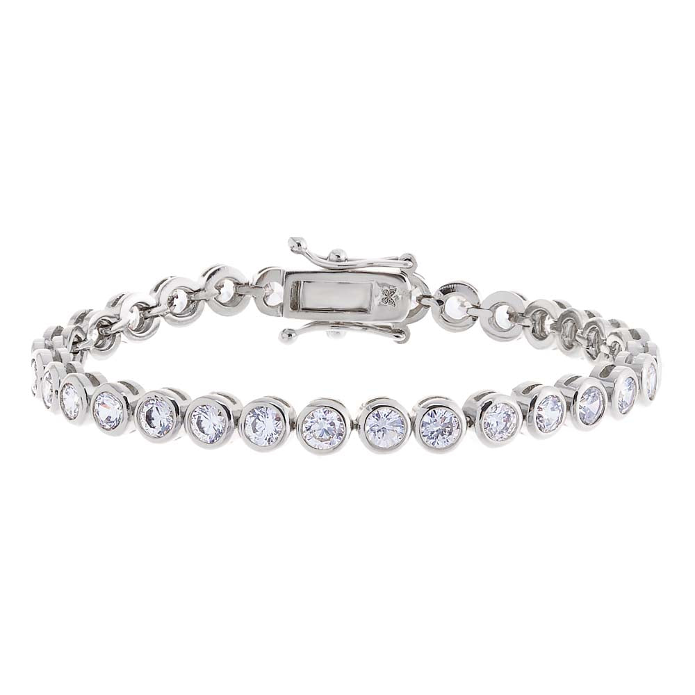silver bezel bracelet