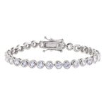 silver bezel bracelet