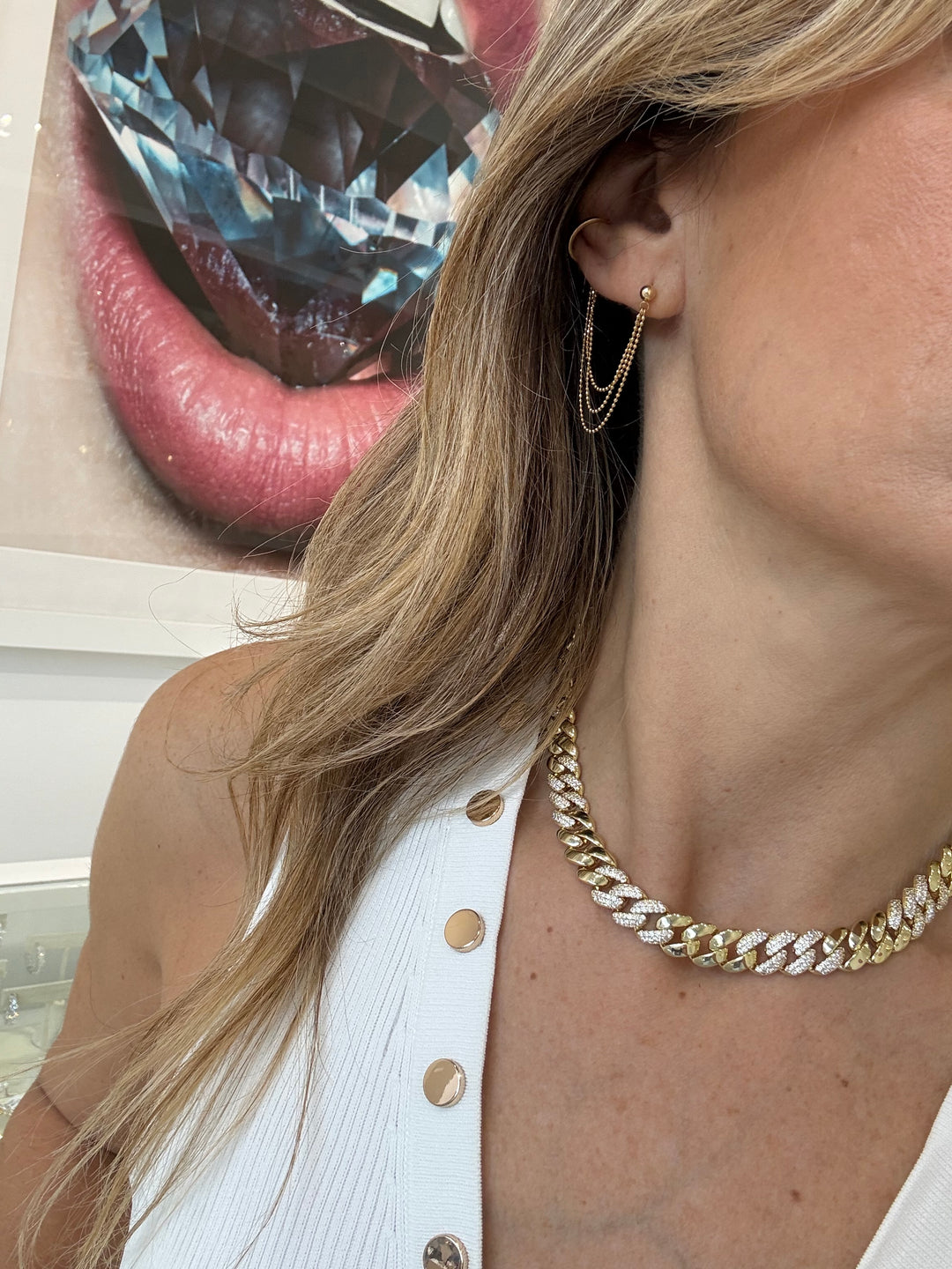PAVÈ &amp; POLISHED CUBAN LINK NECKLACE