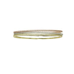 Silver thin pavè bangle