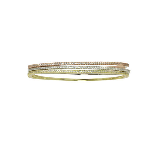 Silver thin oval bangle