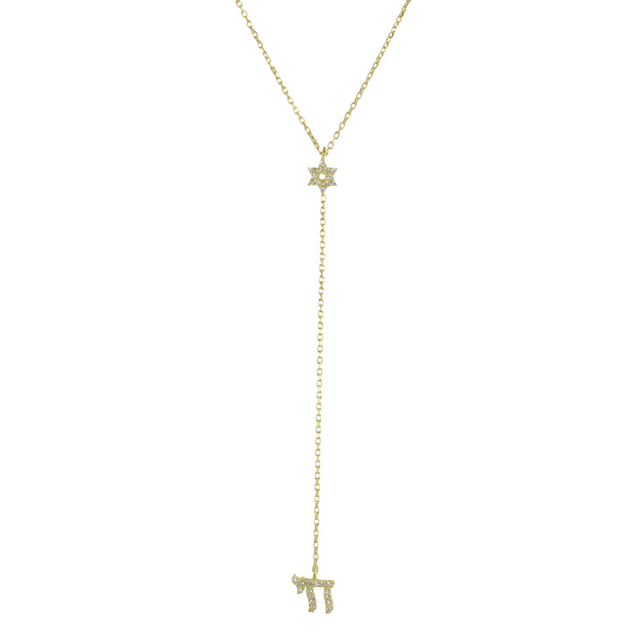 PAVÈ STAR CHAI HAMSA NECKLACE LARIAT SET