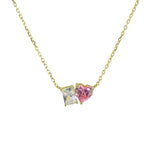 2 Stone pink necklace