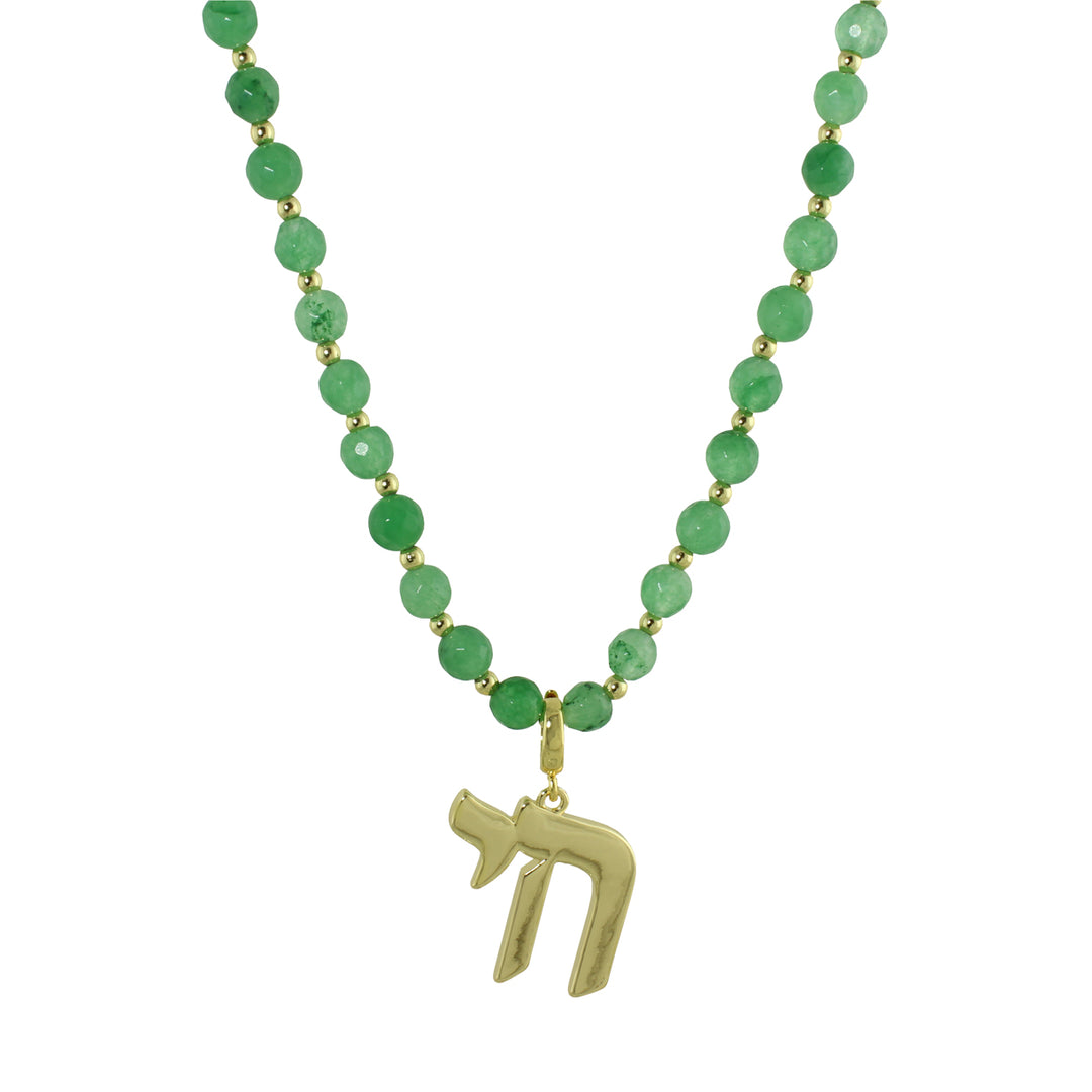 LONG COLOR BEAD CHAI NECKLACE